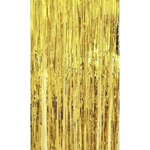 CORTINA FITA  DOURADA METALIZADA