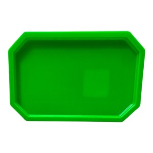 MINI BANDEJA LAPIDADA 19X13 VERDE NEON